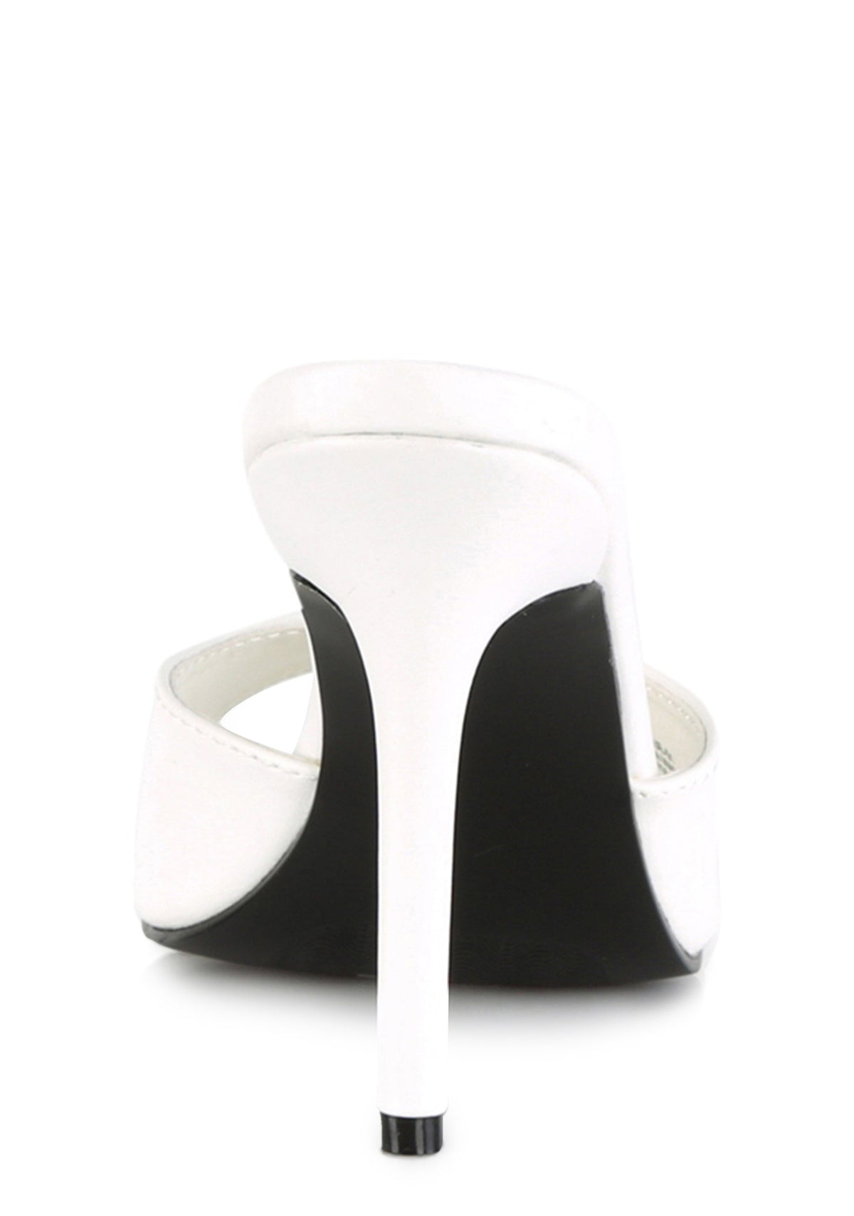 Classique 01 Peep Toe Slides - White