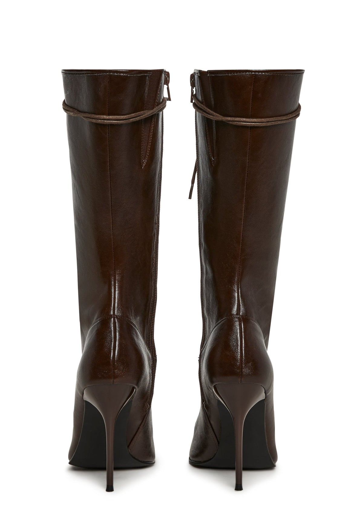 Scandalous Seduction Heeled Boots - Brown
