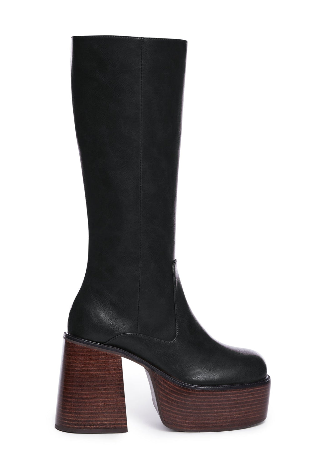Vintage Soul Knee High Boots - Black