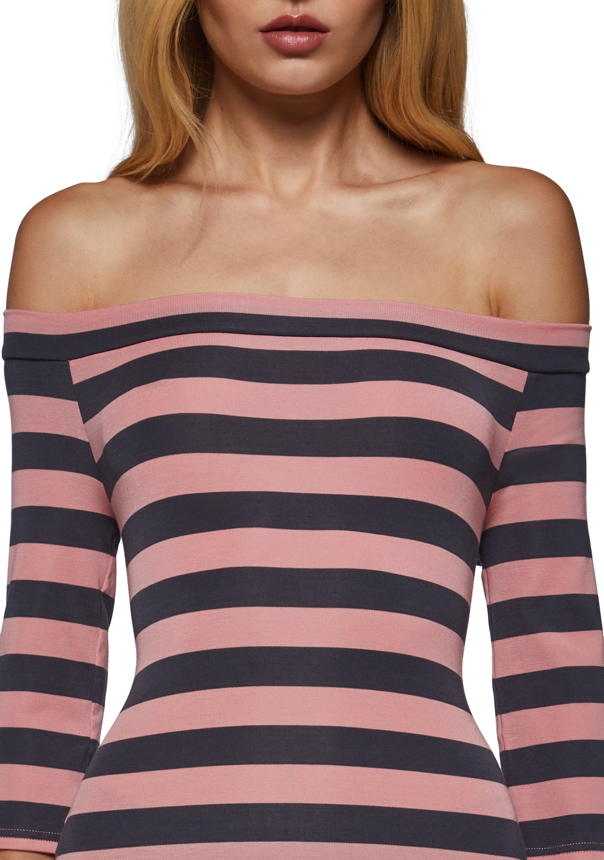 Melanie Off The Shoulder Quarter Sleeve Top - Pink
