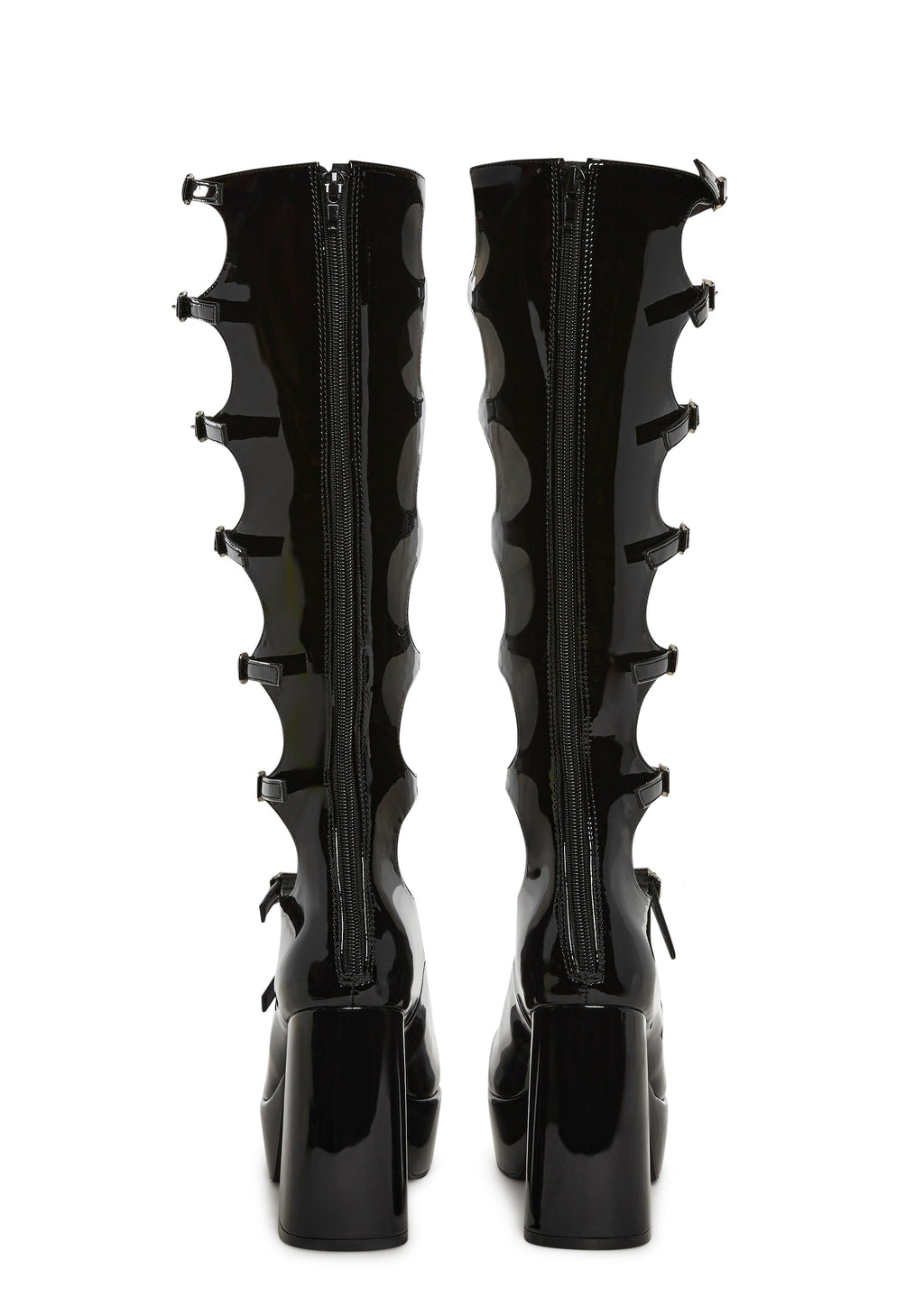 Modern Romance Knee High Platform Maryjane - Black