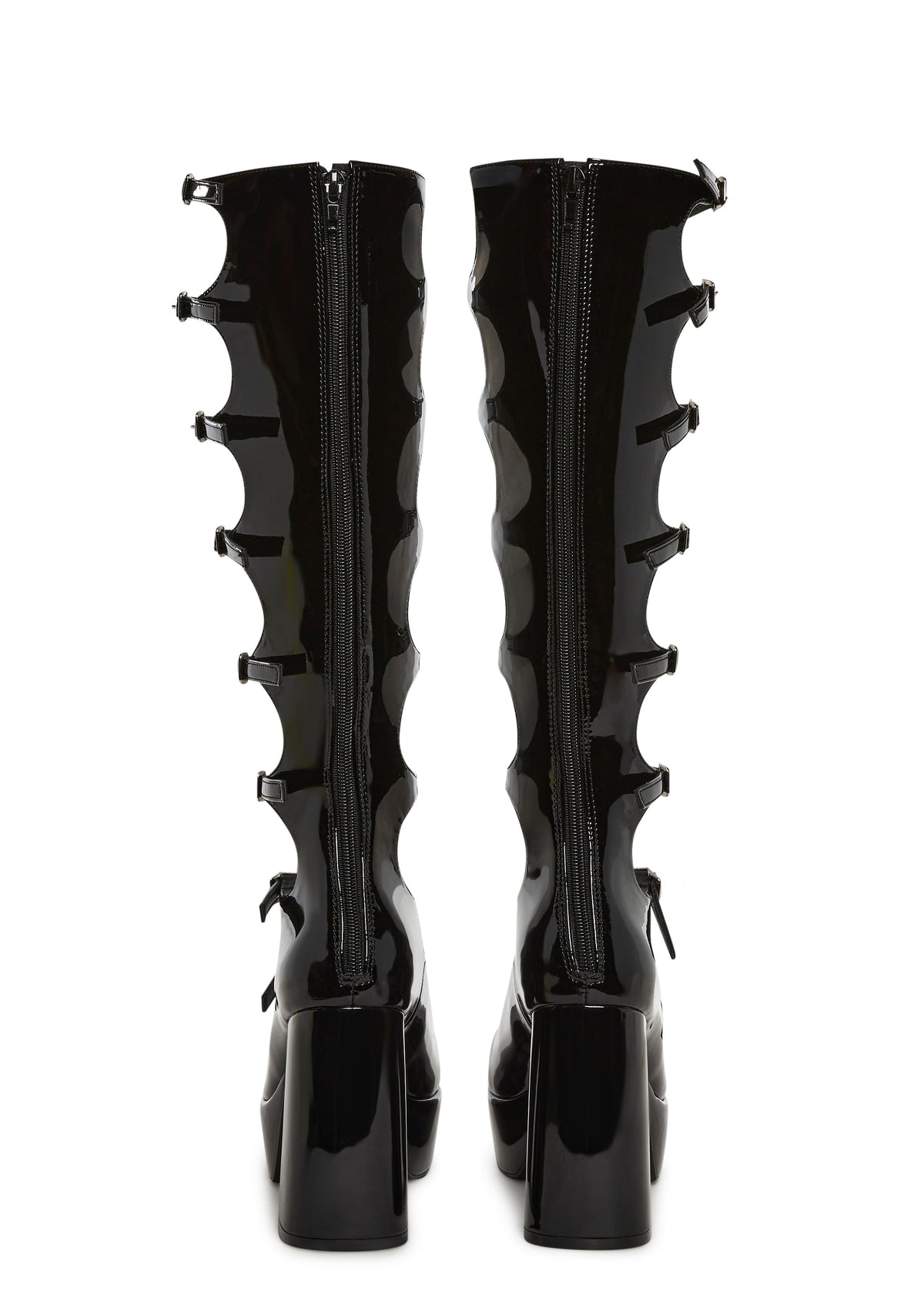 Modern Romance Knee High Platform Maryjane - Black