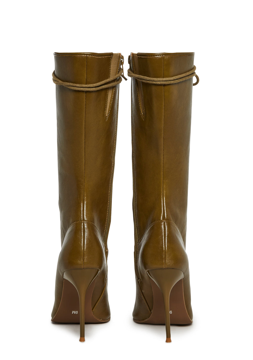 Scandalous Seduction Heeled Boots - Olive