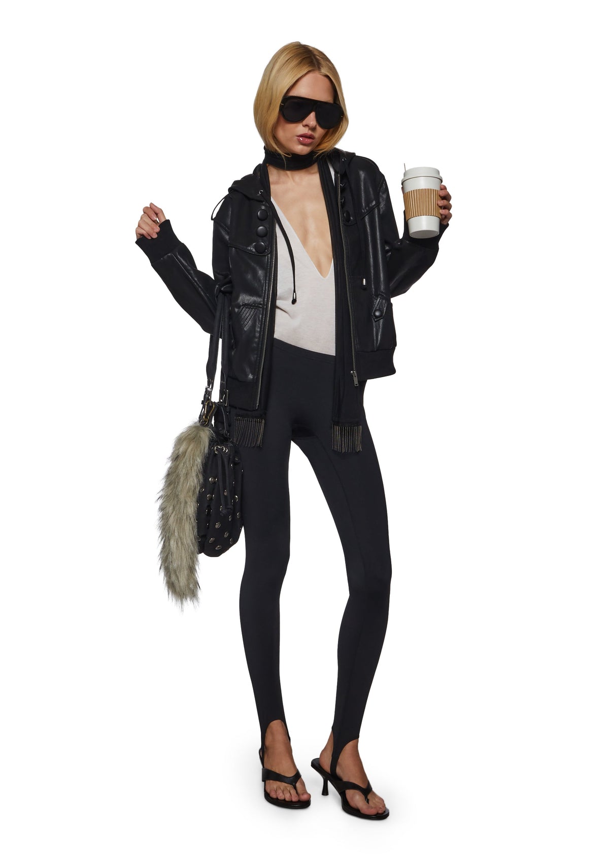 Donna High Waisted Stirrup Leggings