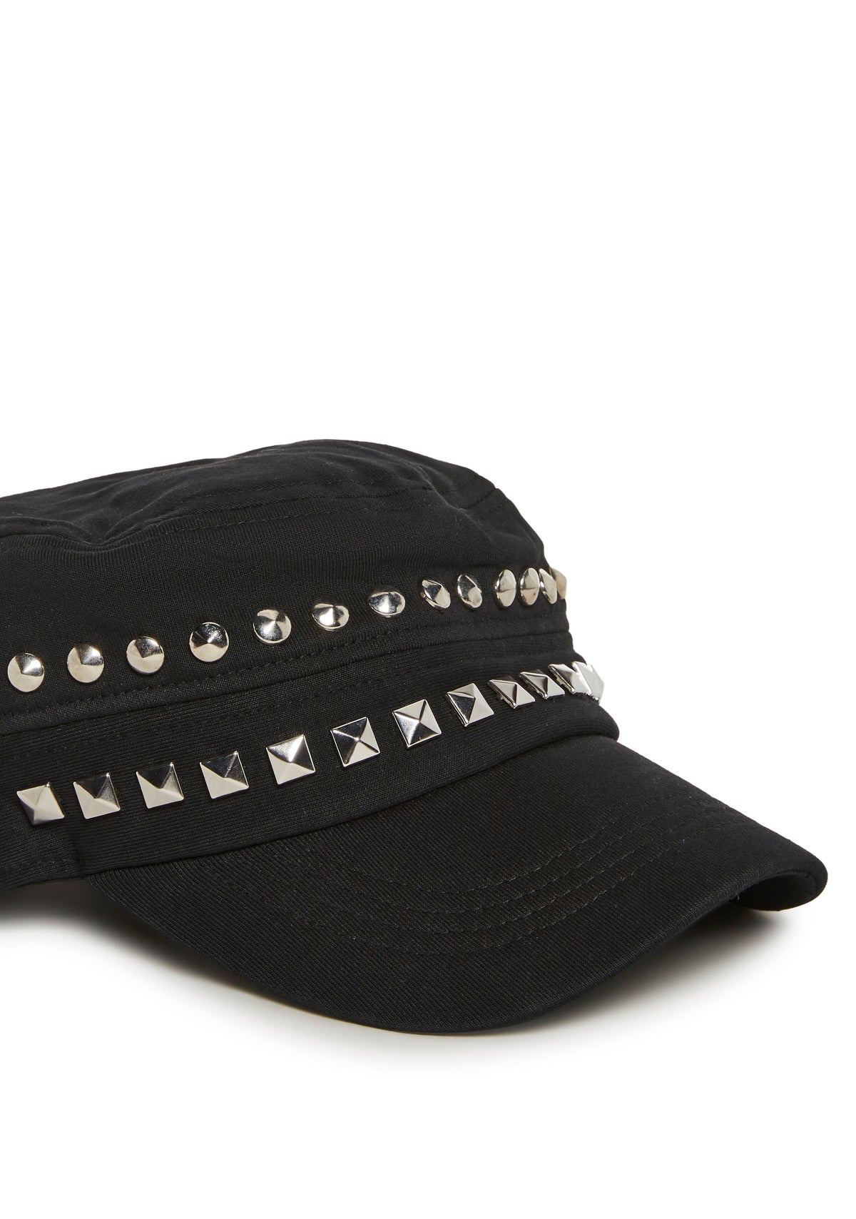 Studded Cadet Hat - Black