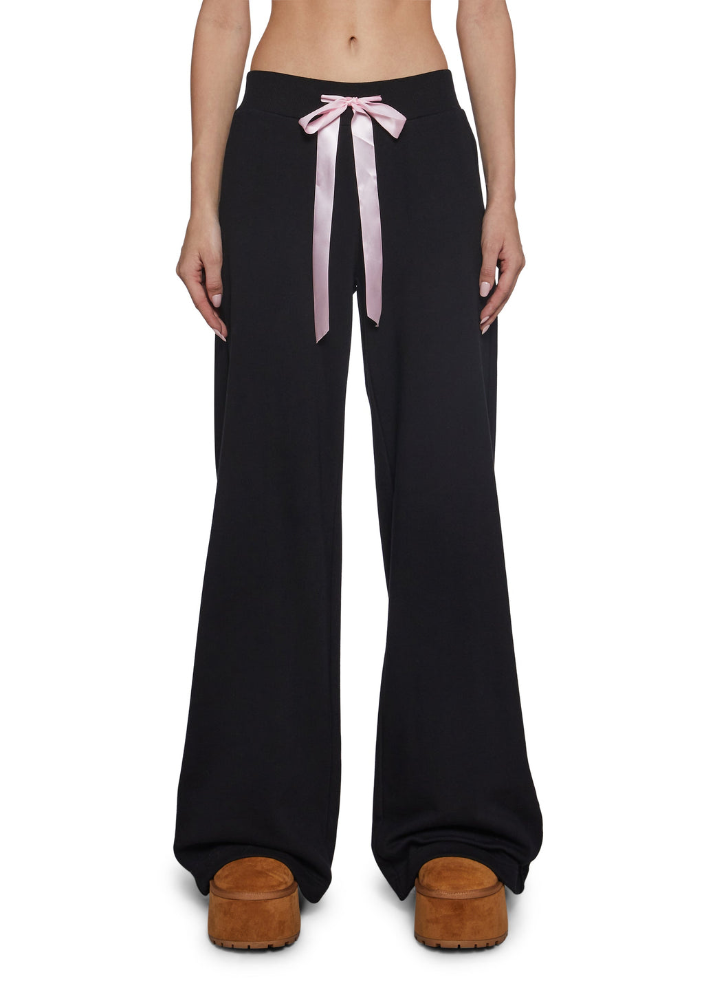 Soft Romance Lacing Bow Sweat Pants