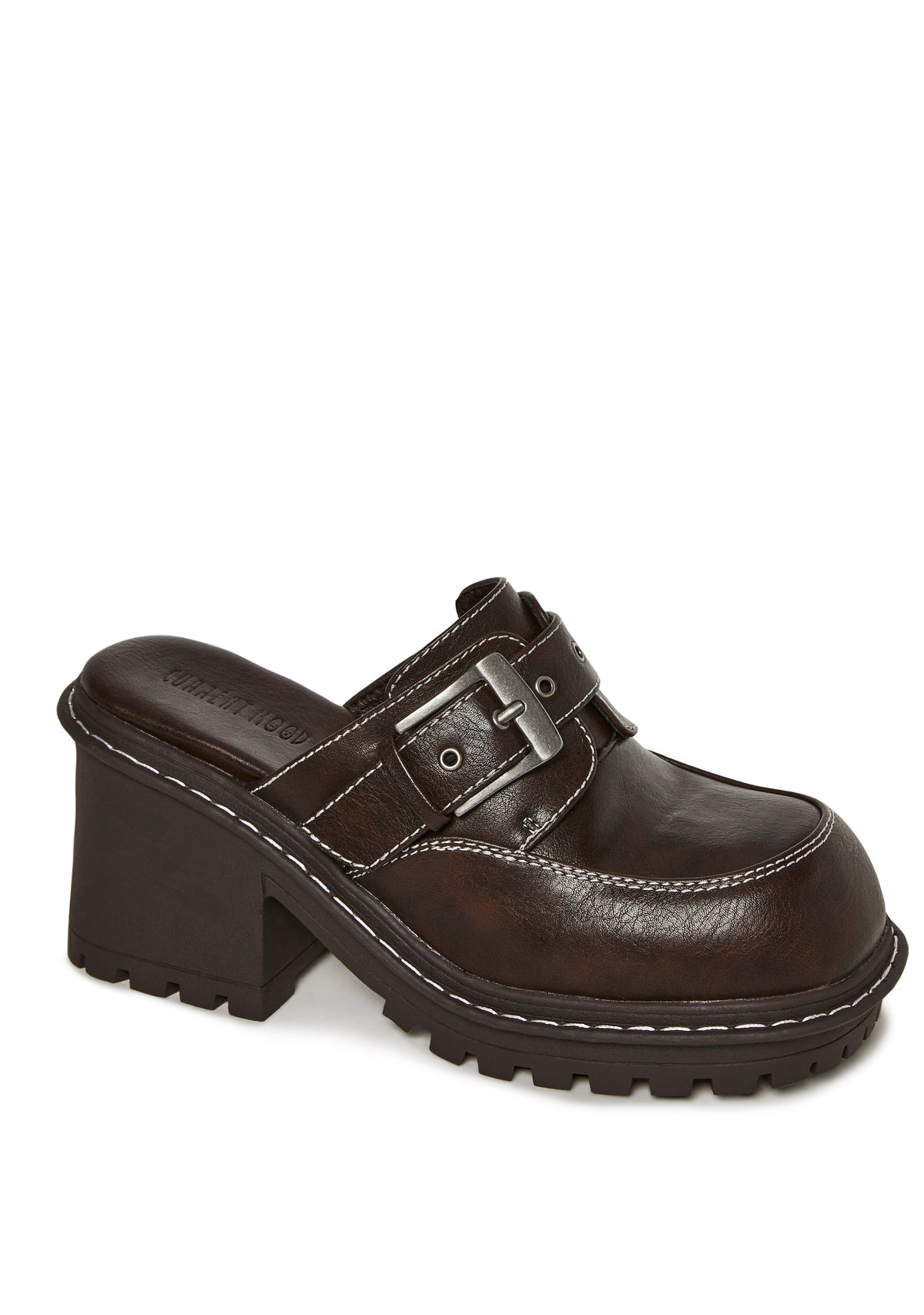 Campus Buckle Platform Mule