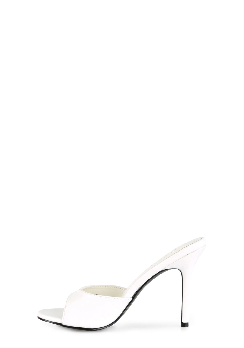 Classique 01 Peep Toe Slides - White
