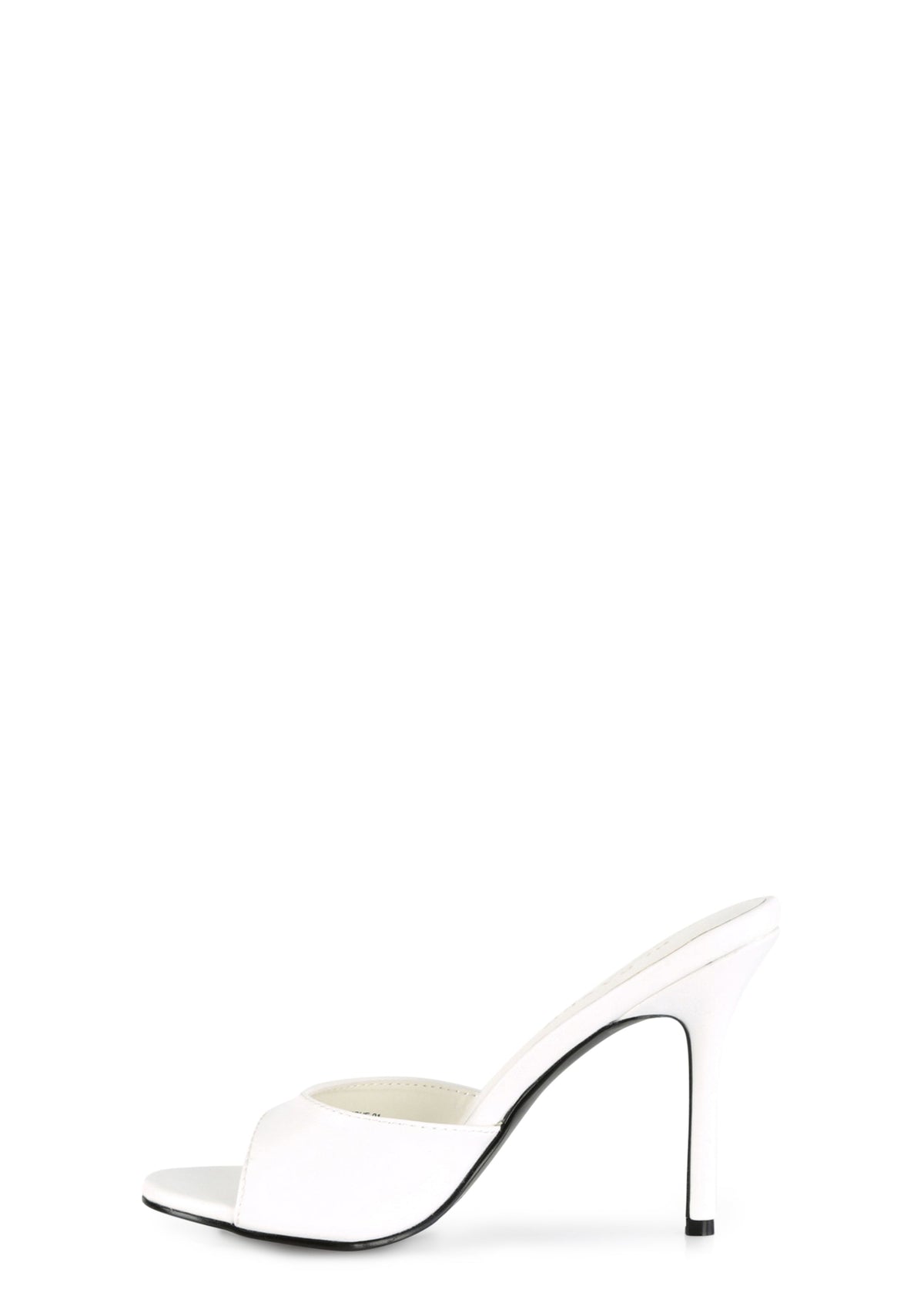 Classique 01 Peep Toe Slides - White