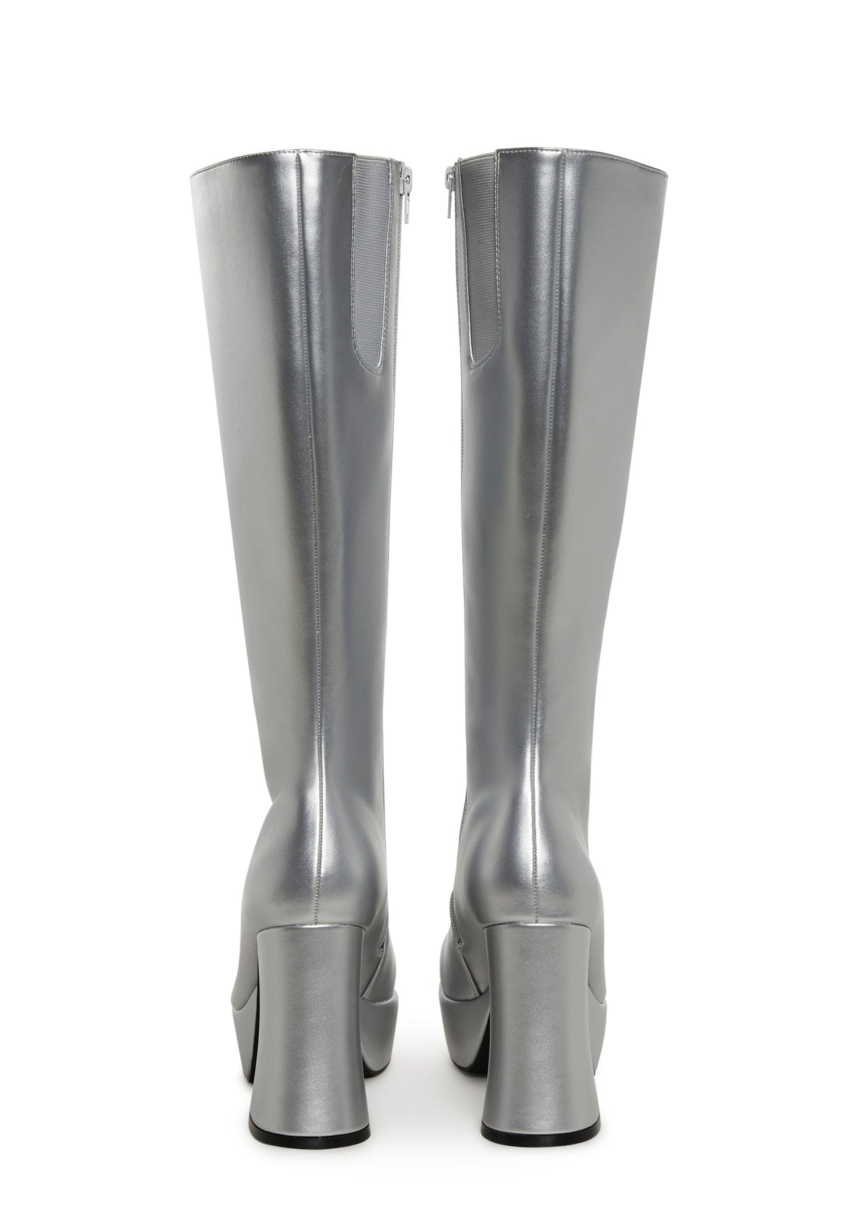 Flirty Flair Go Go Boots - Silver