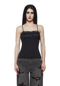 Harper Lace Trim Cami - Black