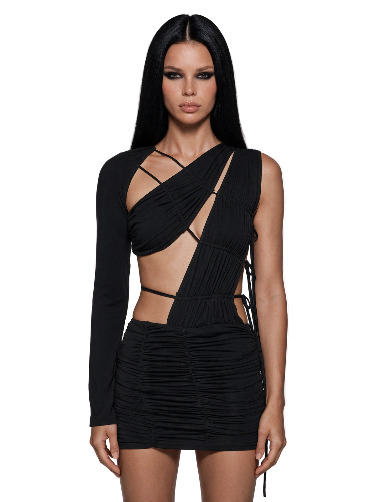 Seductive Insanity Drapey Bodycon Mini Dress