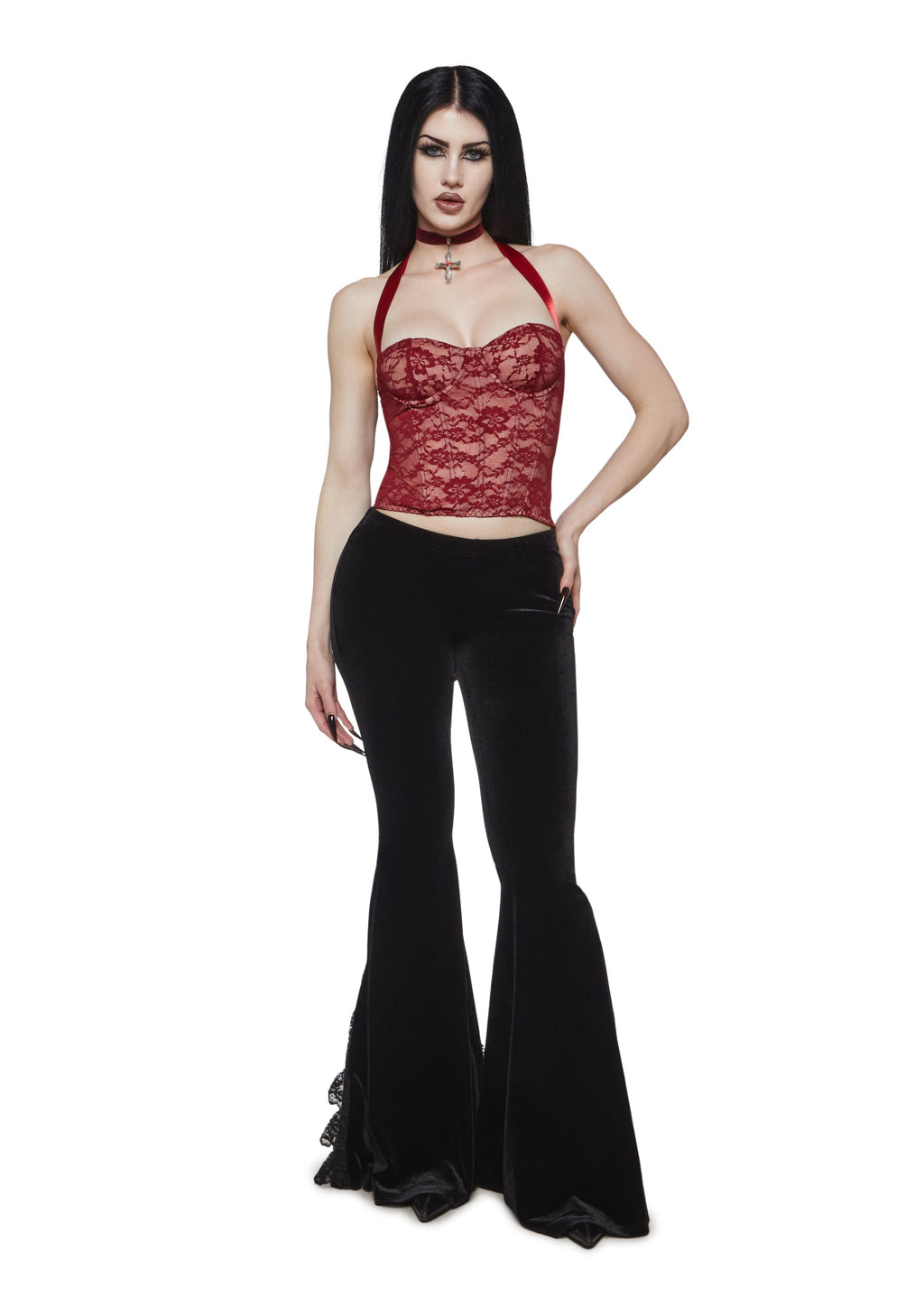 Crescent Lace Corset Halter