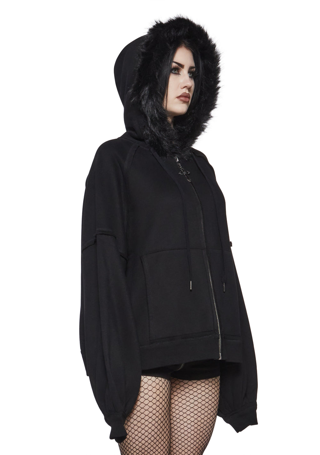 Nightshade Fur Oversized Hoodie