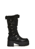 Warp Combat Platform Boots - Fur