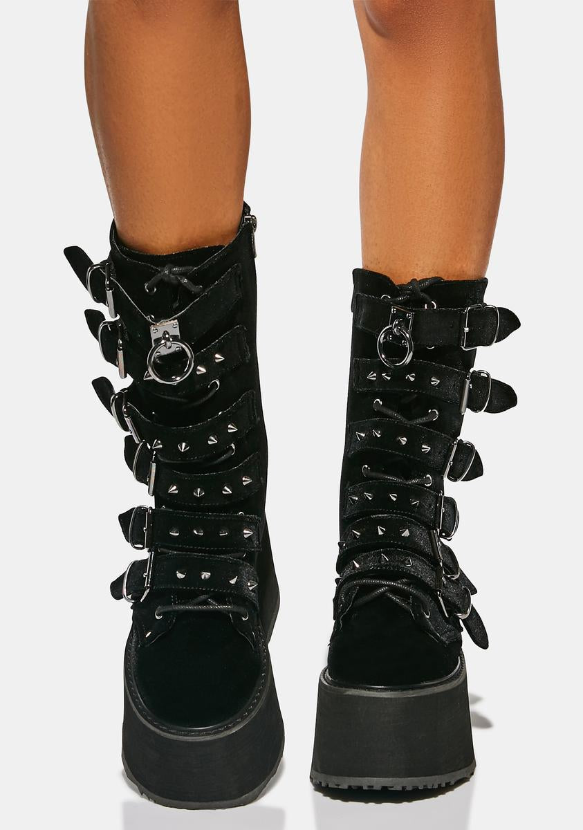 Damned-225 Platform Mid-Calf Boots