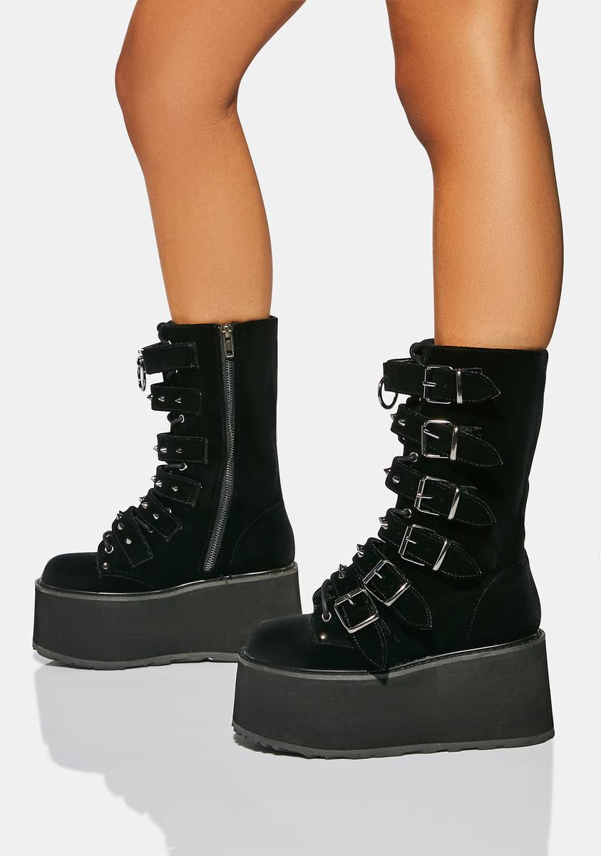 Damned-225 Platform Mid-Calf Boots